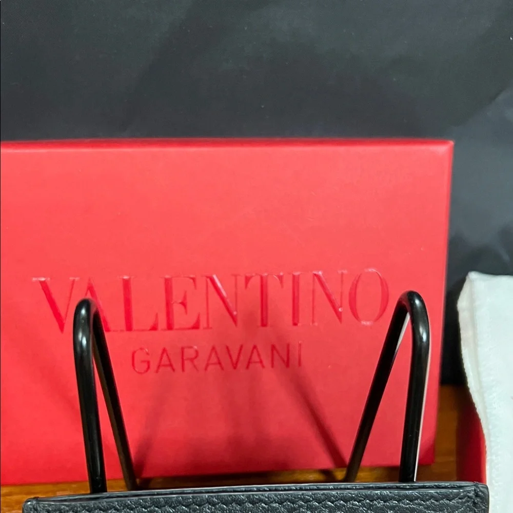 Valentino Garavani Black Wallet with Gold Studs - Picture 5 of 6